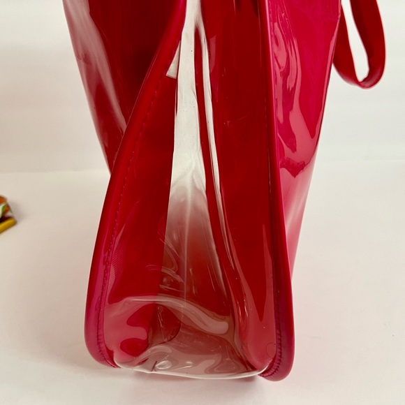 Clinique Small Pink Clear Tote Bag & Small Floral Zipper Pouch Bundle - Picture 14 of 16